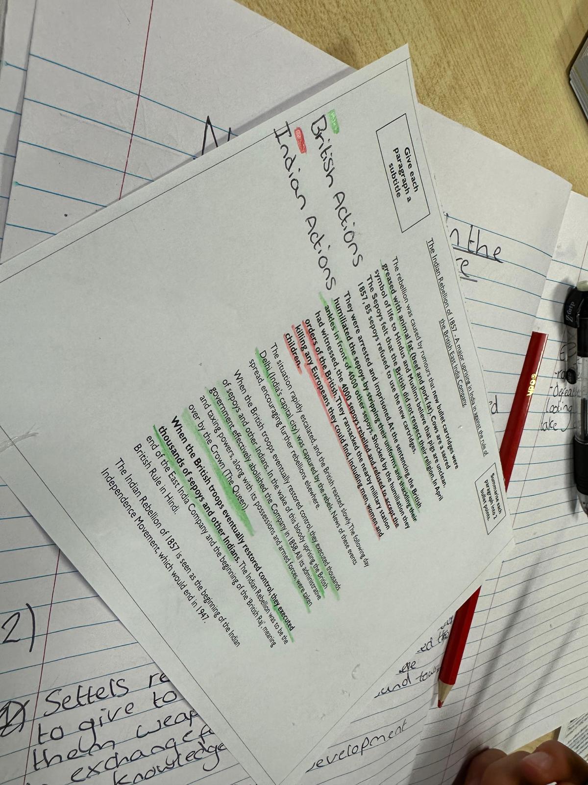 Reading and analysing in History