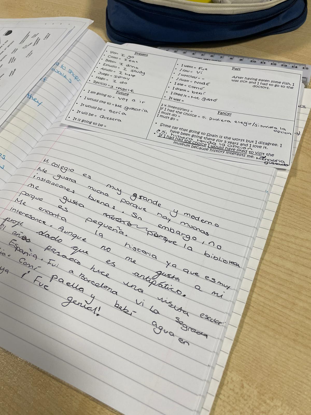 Practising writing in MFL